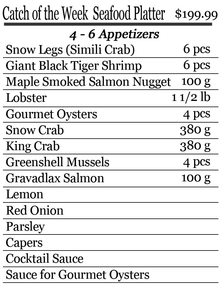 Fish & Seafood Platters Edmonton Catch of the Week!