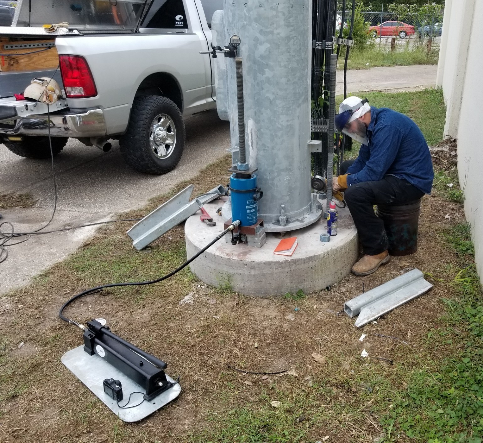 Anchor Bolt Pull Testing, Anchor rod pull testing texas, Anchor Rod Pull out testing, texas