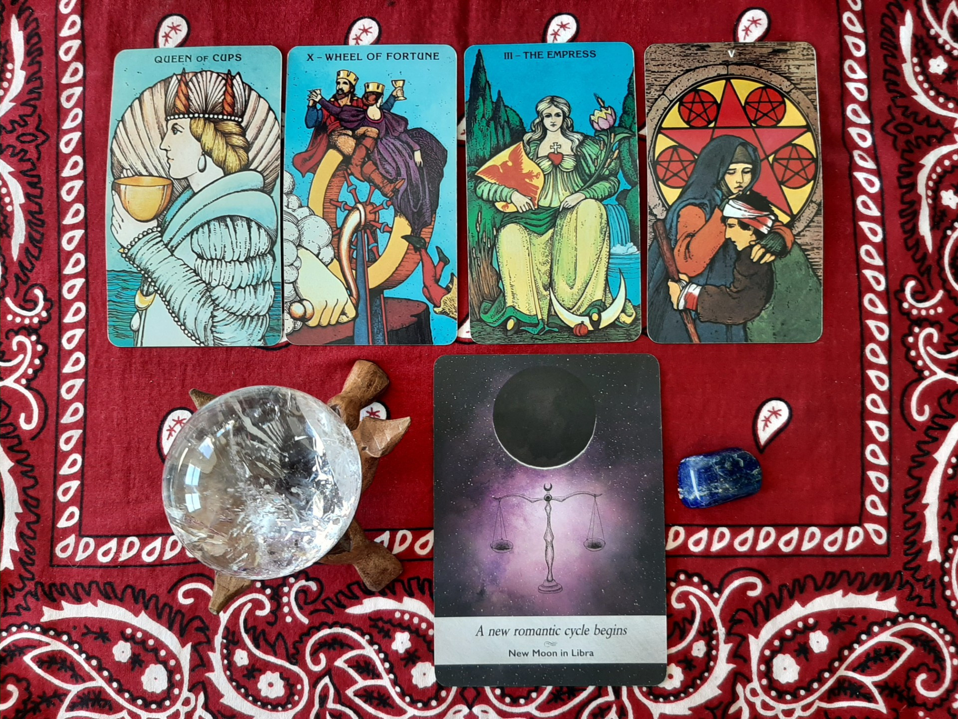 Solar Eclipse in Aries, April 8th 2024 Psychic Tarot Crystal and