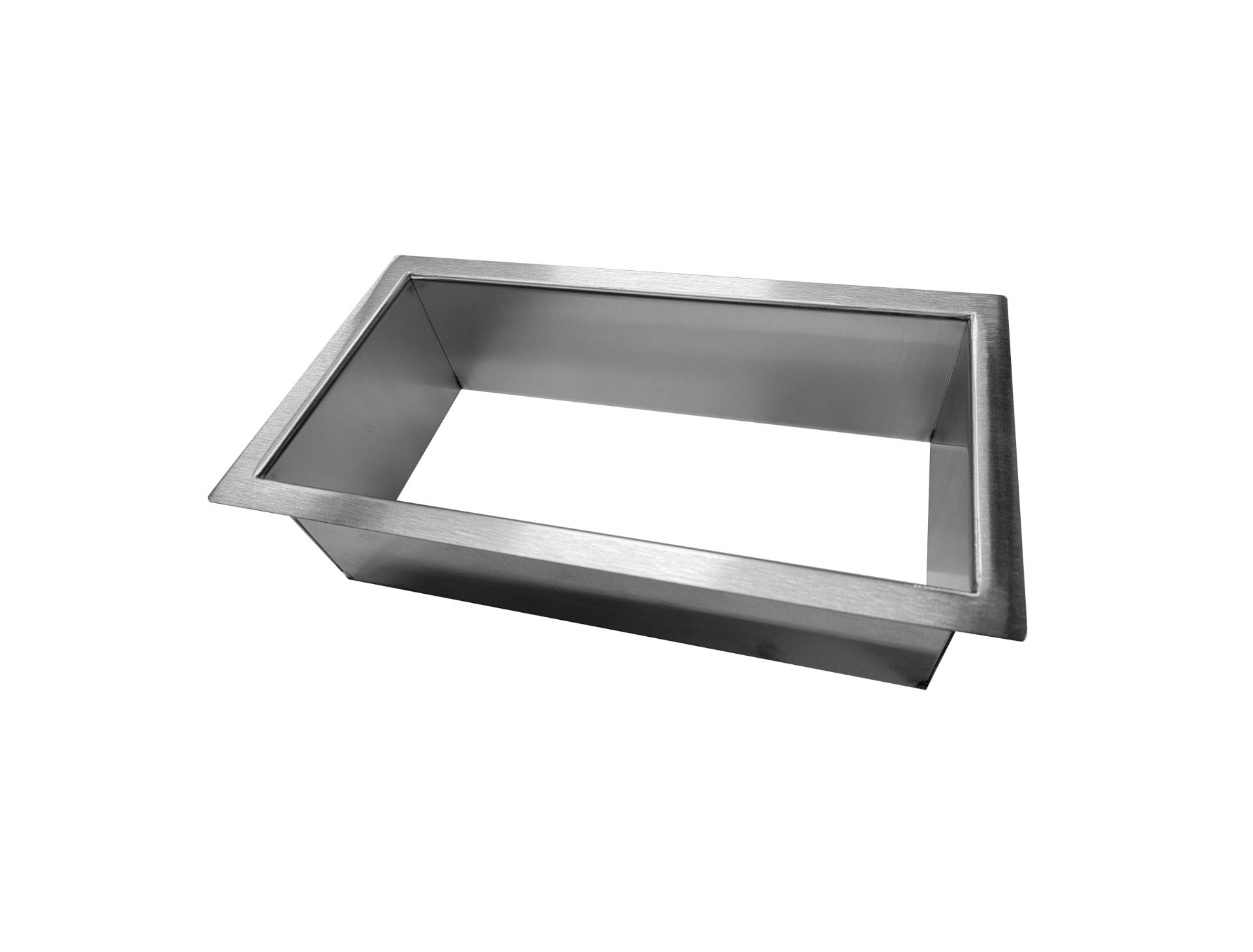 5" x 10" Rectangular x 3" Deep Brushed Stainless Steel Grommet