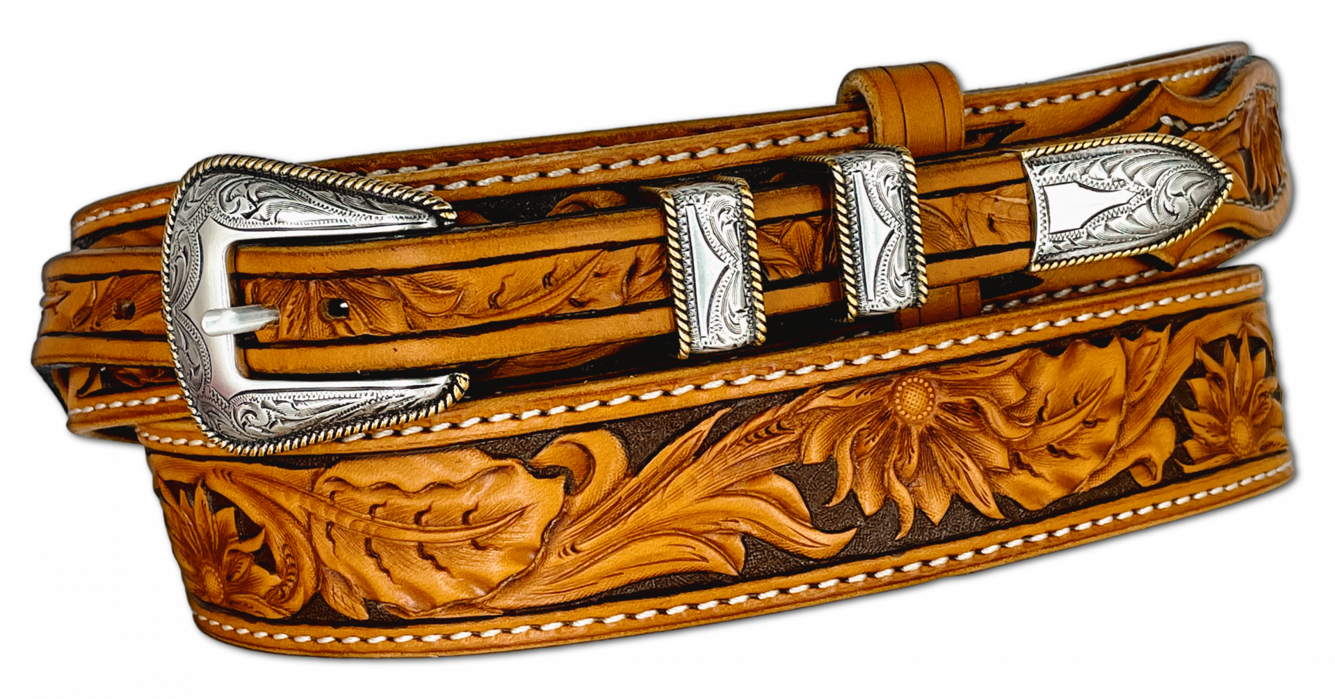 Custom Hand-Tooled Leather Belt with Spots – Crooked Horn Leather Company