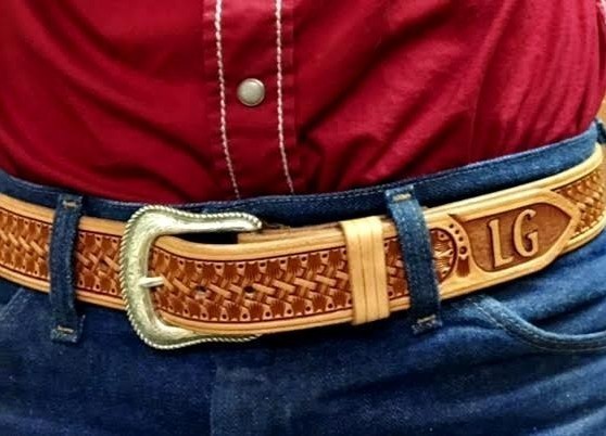 Custom Hand-Tooled Leather Belt with Spots – Crooked Horn Leather Company