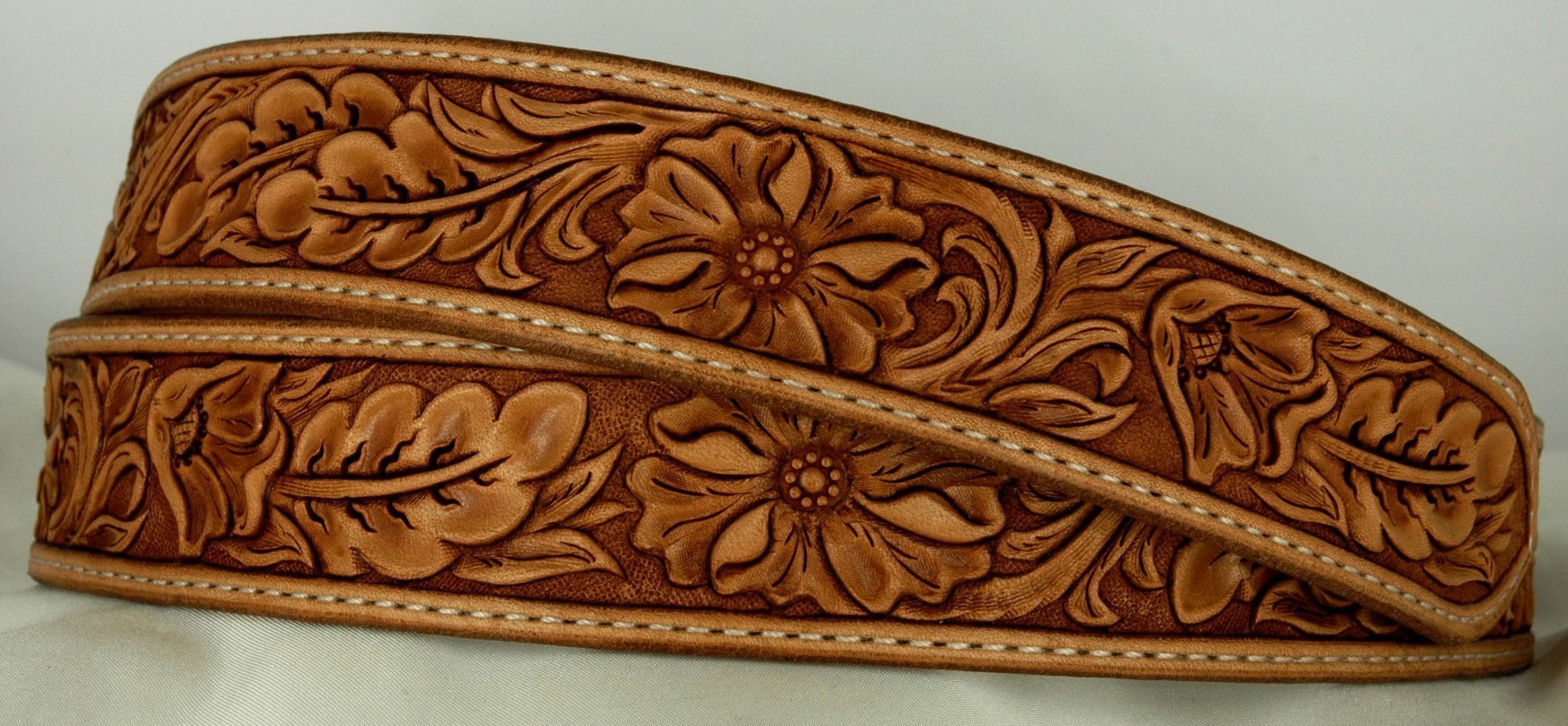 tooled leather belts