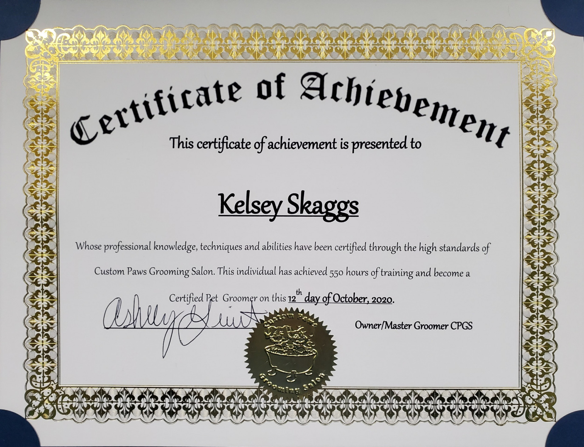 Groomer Certifications