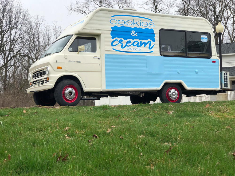 Gourmet ice cream sandwiches food truck