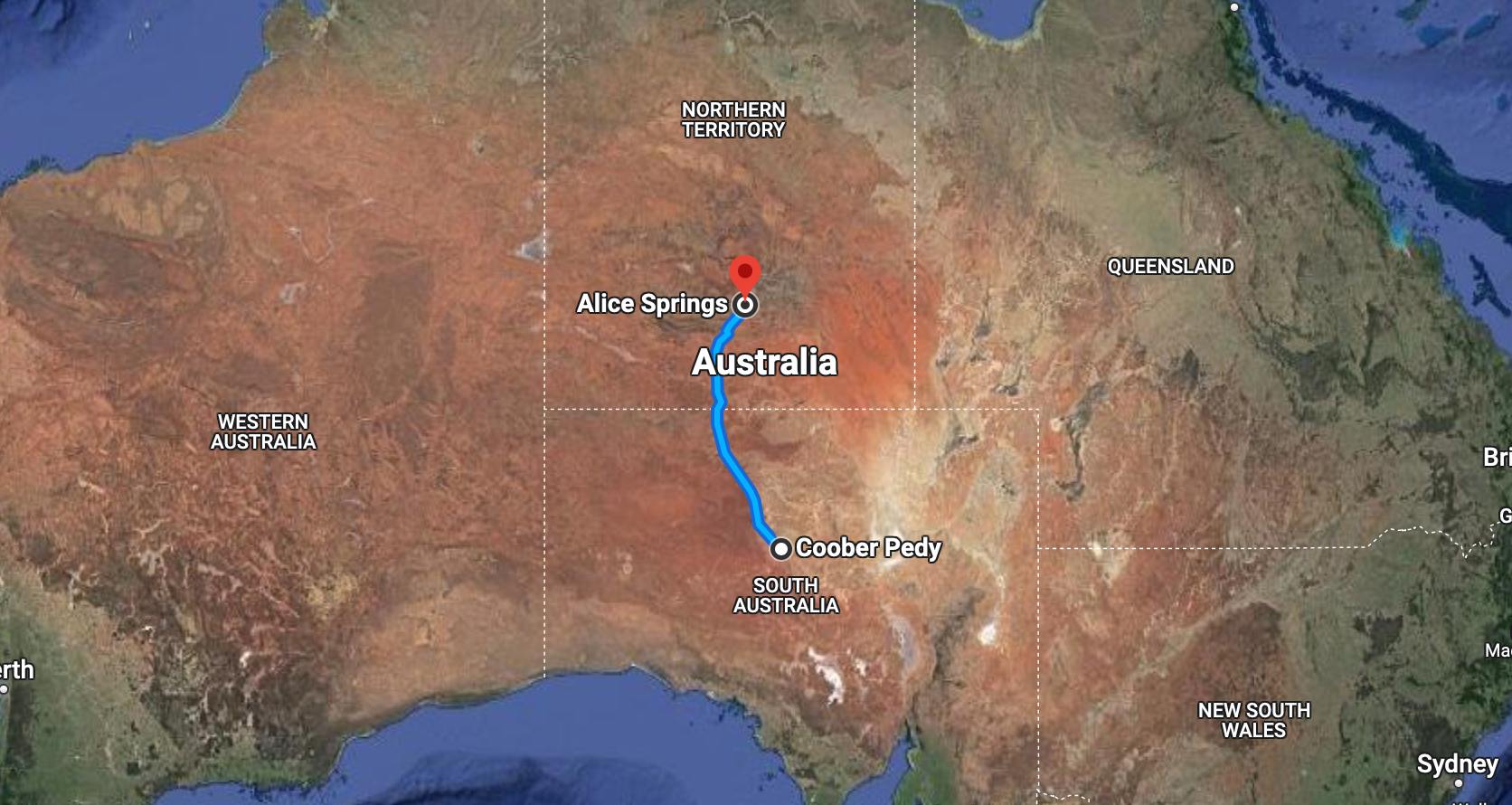 Coober Pedy to Alice Springs
