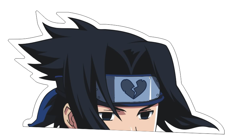 Sasuke Chidori Naruto Holographic Anime Peeker / Decal / Bumper Sticker