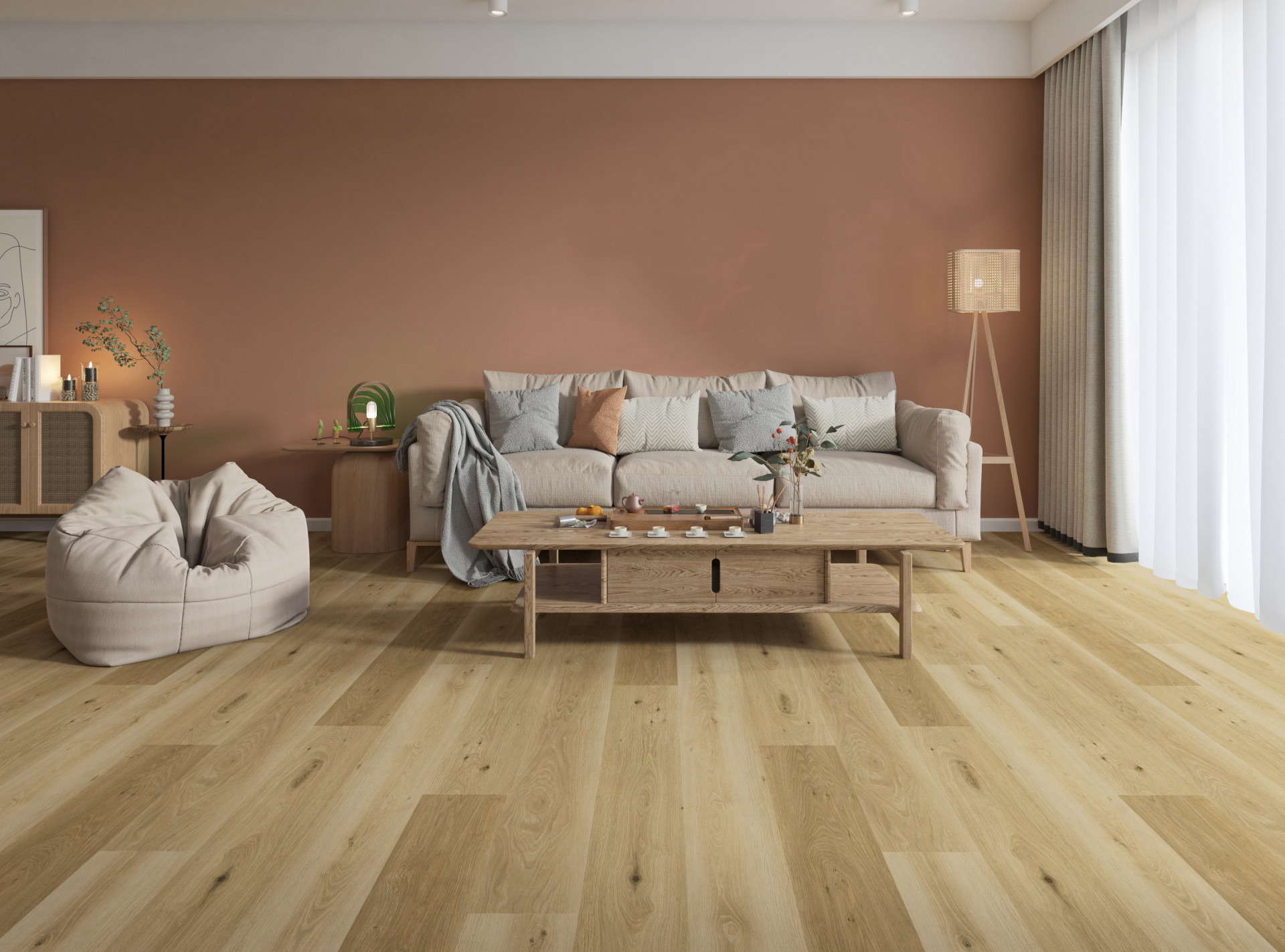 Natural Haven Oak 7mm SPC Vinyl Flooring plank texture