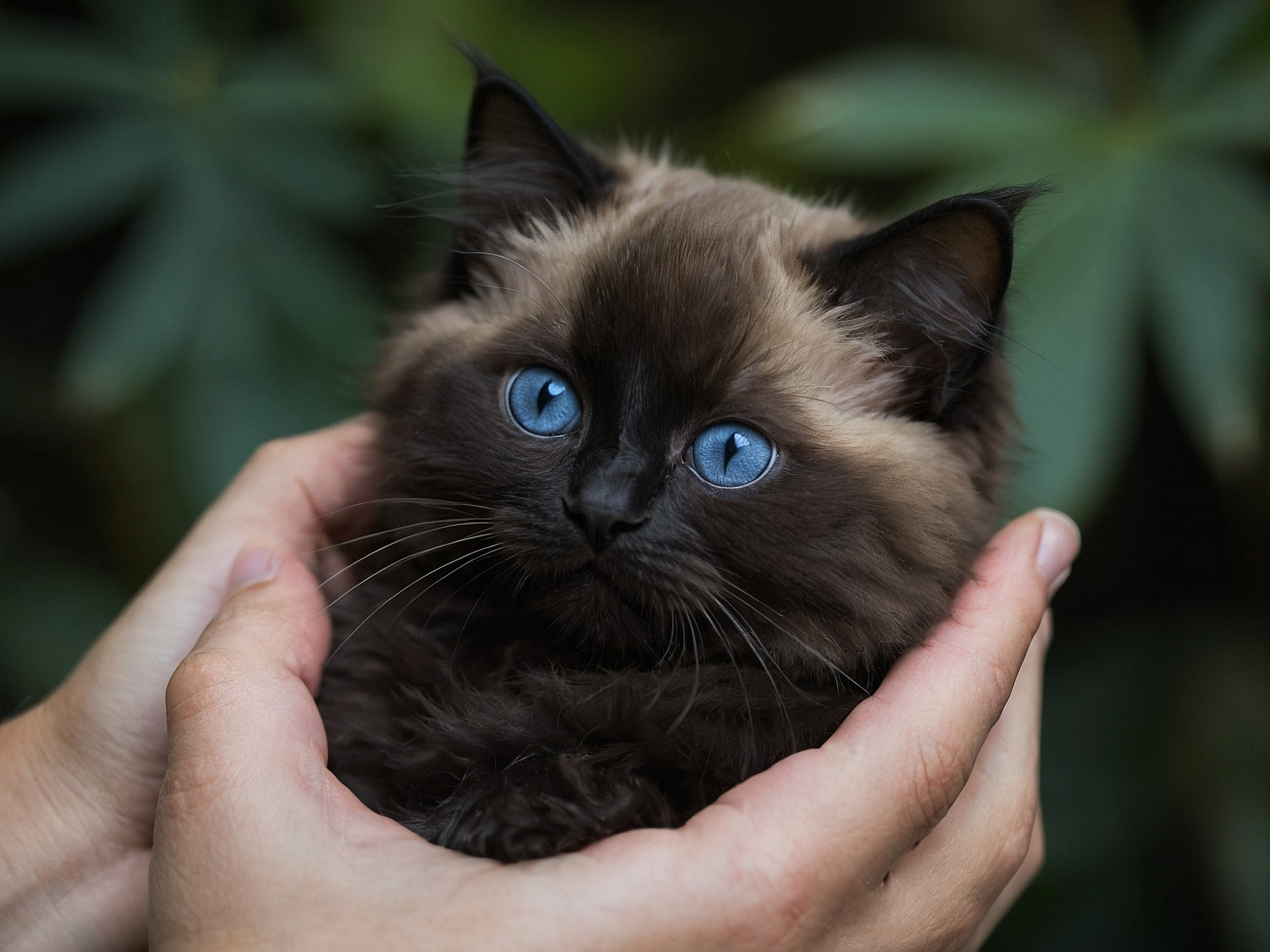 A black RagDoll Kitten