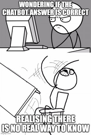 Meme of human at computer