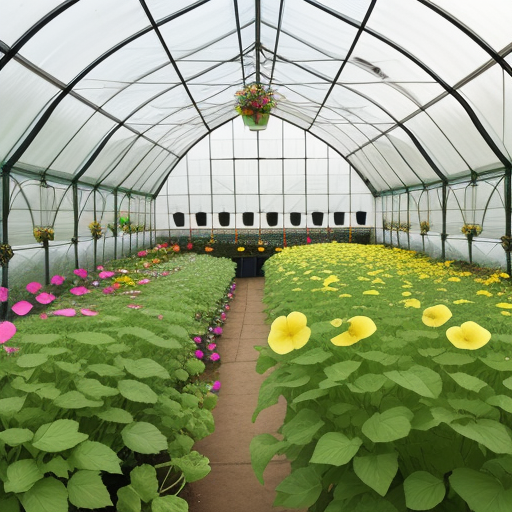Growing edible flowers inside a greenhouse part 1