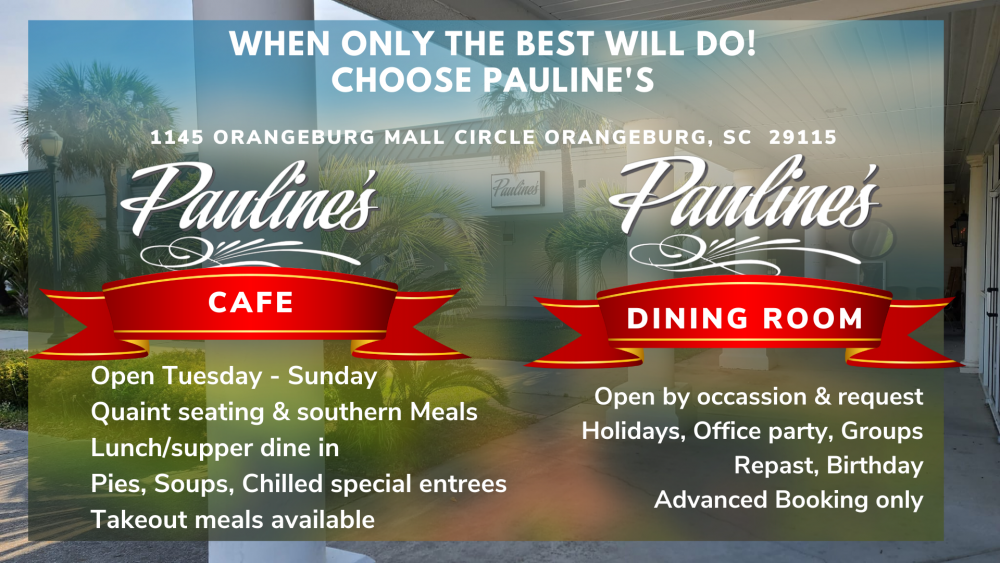 pauline's dining room menu