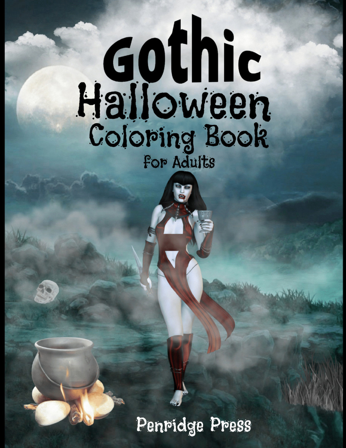 Gothic Halloween Coloring Book