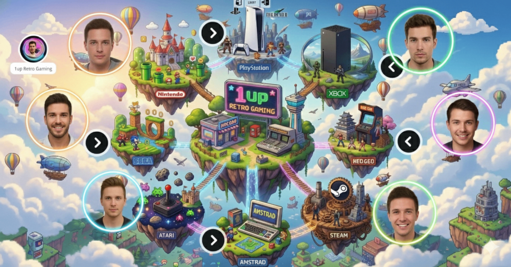 A colorful graffiti-style wall featuring iconic Nintendo characters like Mario, Link, Samus, and Pikachu. The word "NINTENDO" is written in bold street art style. Above the wall, circular user avatars indicate an active chat room or virtual lounge setting.