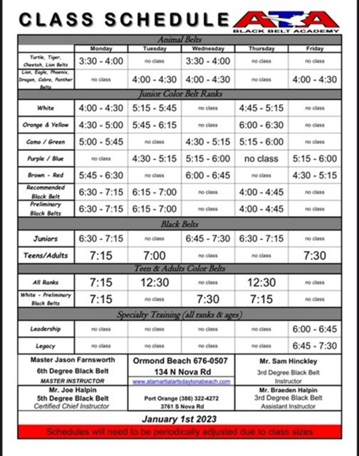 ATA Martial Arts Ormond Beach and Port Orange
