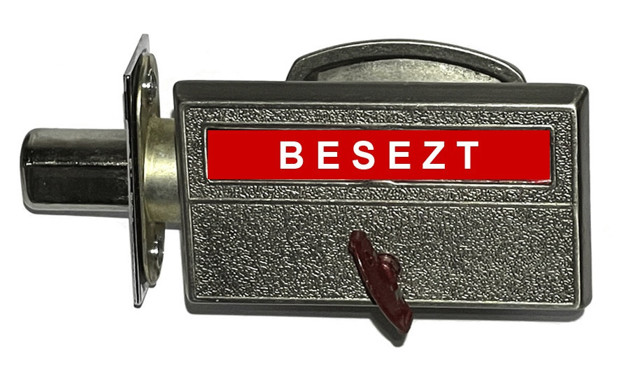 besezt, german language indicator lock, besezt bathroom lock, indicator lock german
