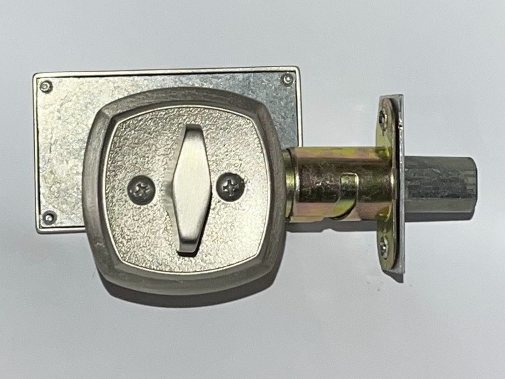 indicator lock, privacy indicator lock, satin nickel indicator lock