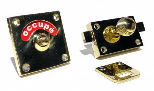 occupe, beehive bathroom lock brass