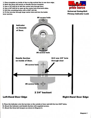 Universal Swing Bolt Bathroom Indicator Lock