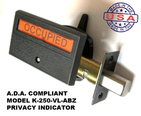 ADA Compliant Bronze Indicator Lock, Occupany Deadbolt indicator antique bronze