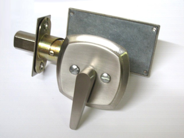 Brushed Nickel Privacy Lock ADA, Occupancy Indicator Deadbolt Brushed Nickel, Restroom Privay Lock