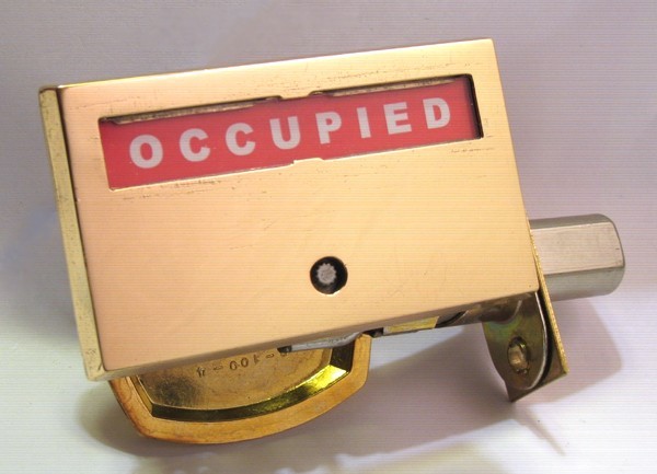 occupancy indicator deadbolt, occupied vacant deadbolt brass