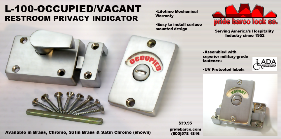 bathroom indicator bolt, privacy indicator lock, occupied vacant door lock, restroom indicator deadbolt