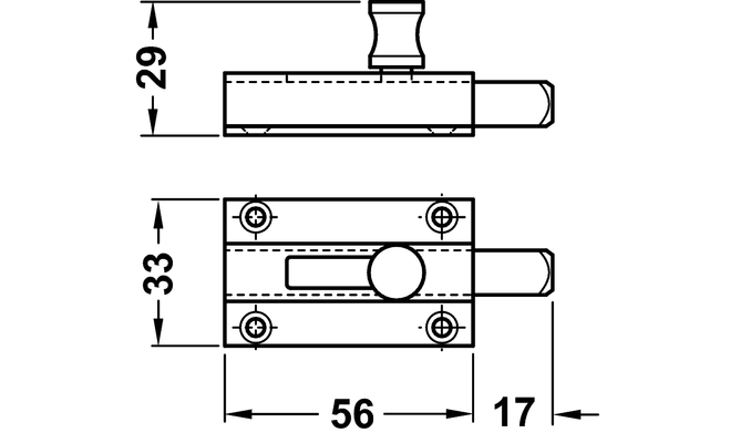 slide bolt bathroom indicator lock dimensions mm