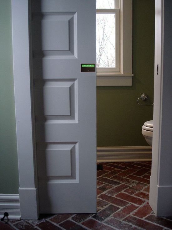 pocket door privacy lock, occupied vacant pocket door indicator, bathroom pocket door privacy lock