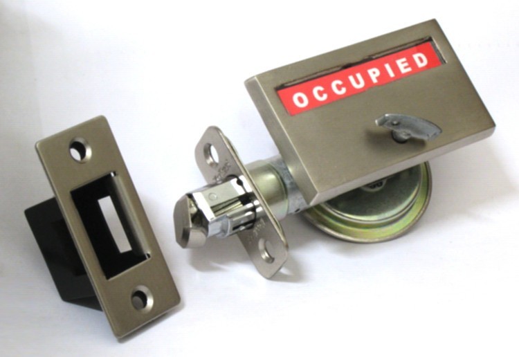 concealed door privacy lock, pocket door indicator lock, bar door indicator deadbolt lock