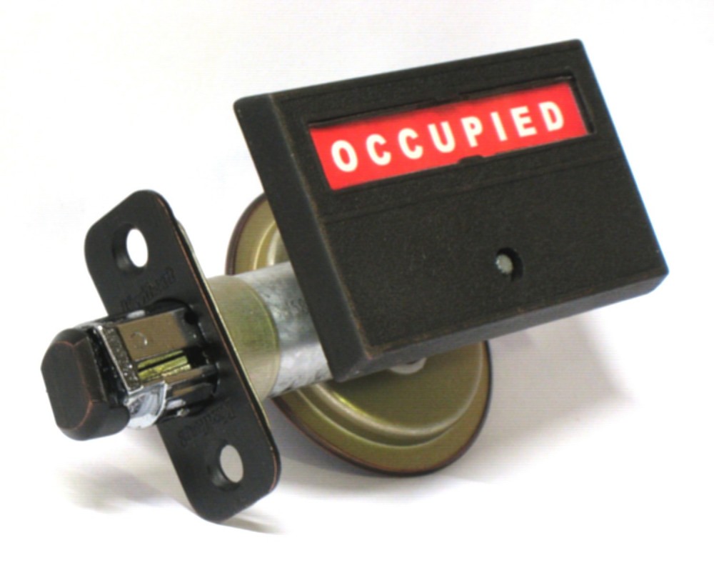 pocket door privacy indicator lock, occupied vacant pocket door lock