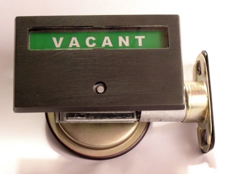 vacant occupied lock, pocket door indicator lock bronze