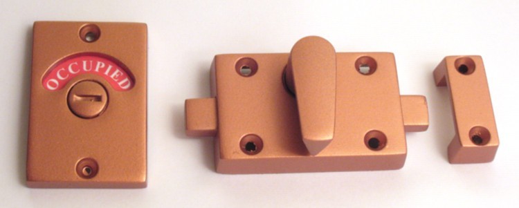 copper bathroom hardware, copper bathroom indicator lock
