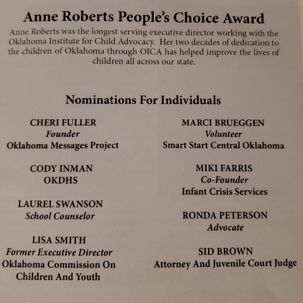 Ronda Peterson community award