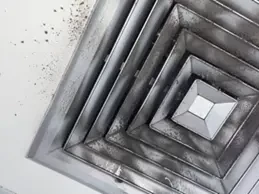 Dirty Duct Vents cleaned with Negative Air Pressure Cleaning.