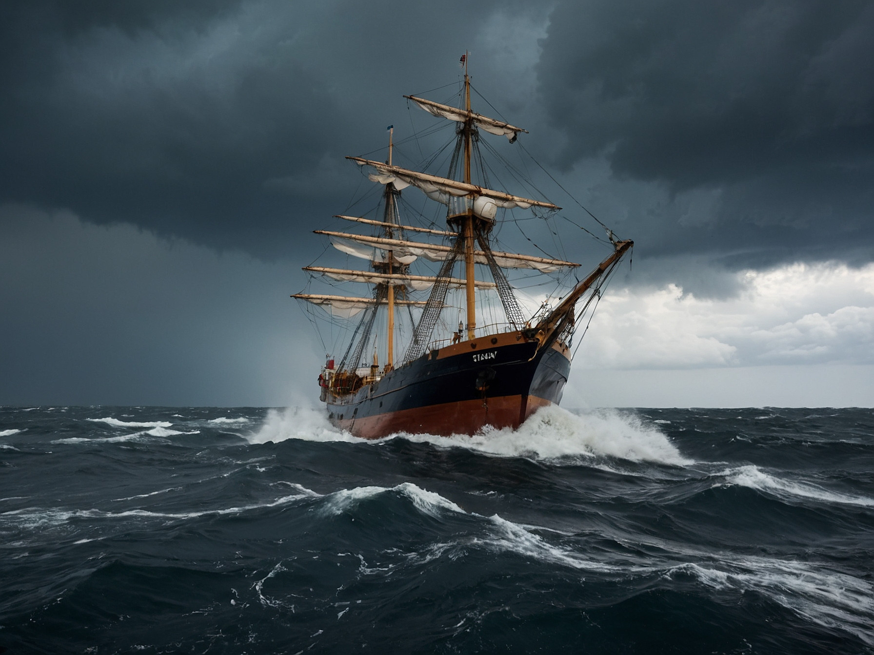a steady ship in stormy seas
