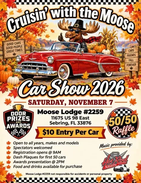 Cruisin' with the Moose Car Show, Sebring FL
