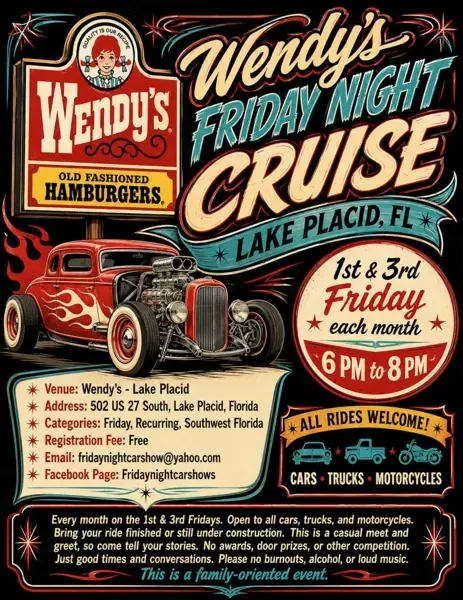 Wendy's Friday Night Cruise, Lake Placid FL