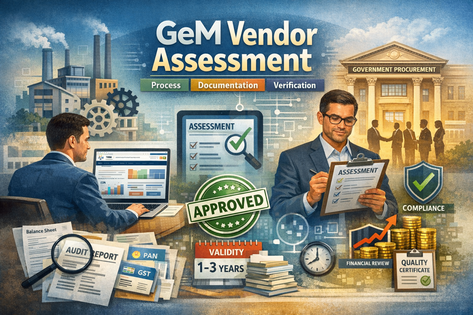 GeM Vendor Assessment process and documentation verification on GeM Portal