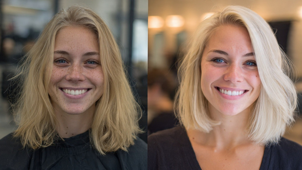 Dallas blonde hair color transformation by Mark Vang Hair Design