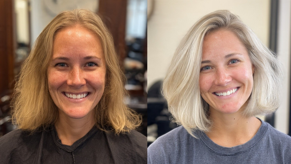 Gorgeous before and after hair color transformation by Mark Vang Hair Design- Dallas, TX