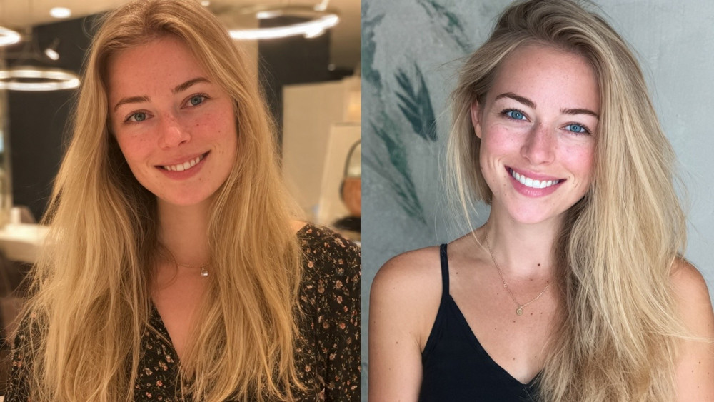 Stunning before and after blonde hair color-Mark Vang Hair Design, Dallas, TX