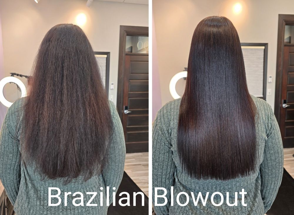 Stunning before and after Brazilian Blowout at Mark Vang Hair Design-Dallas, TX