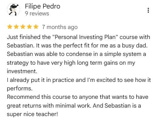Verified Trustpilot review for The 1-Hour Millionaire - Busy professionals achieving financial freedom with ETFs 5