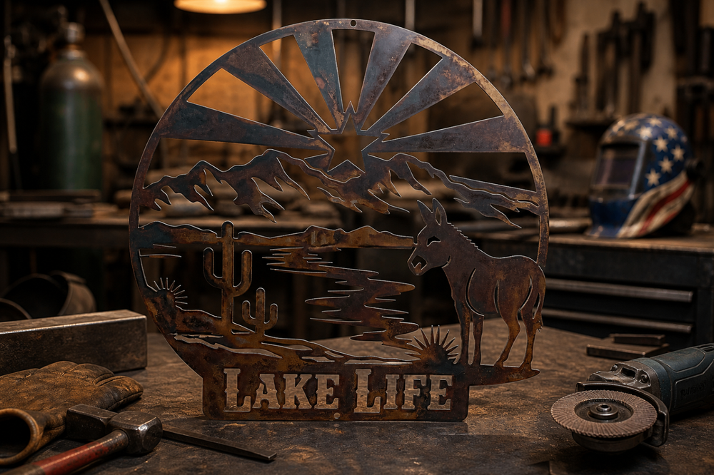 Custom western address sign by Burbs to Barns Designs