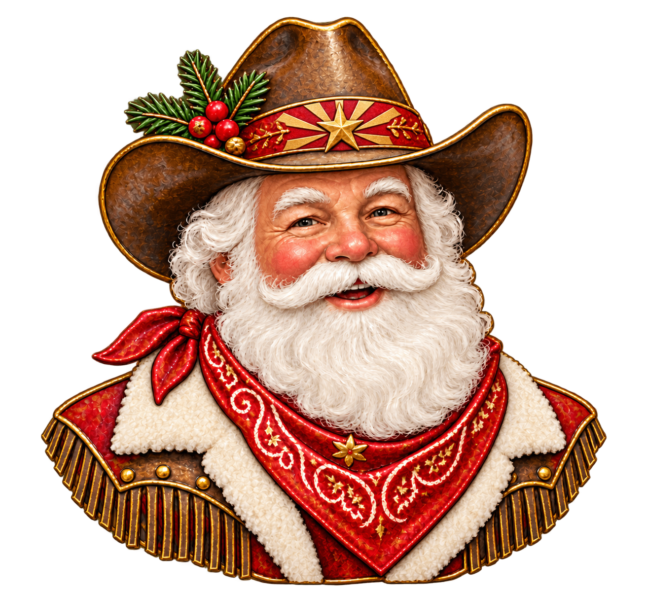 Western Santa holiday decoration
