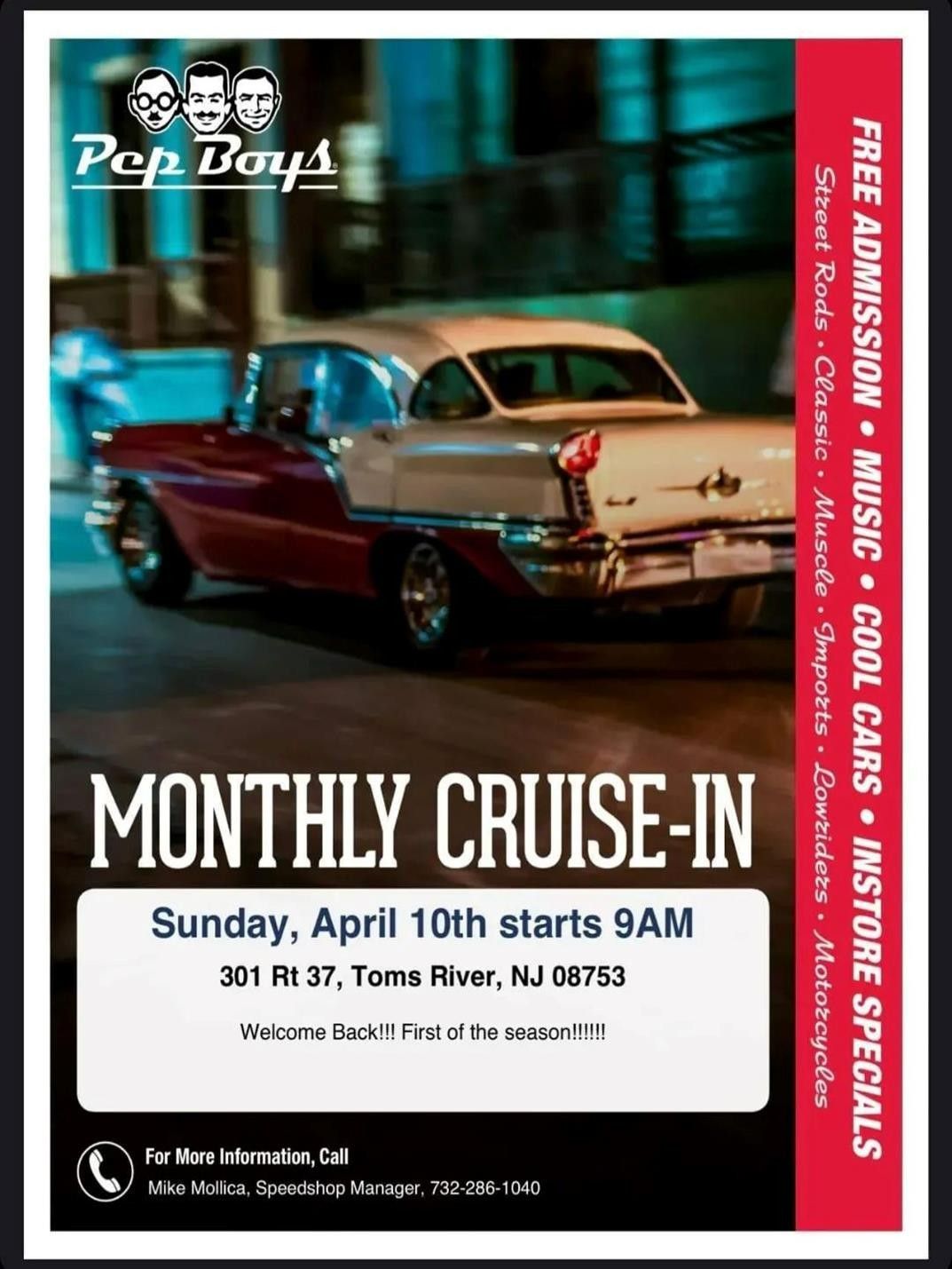 Apr 10 Pep Boys TR Cars and Coffee