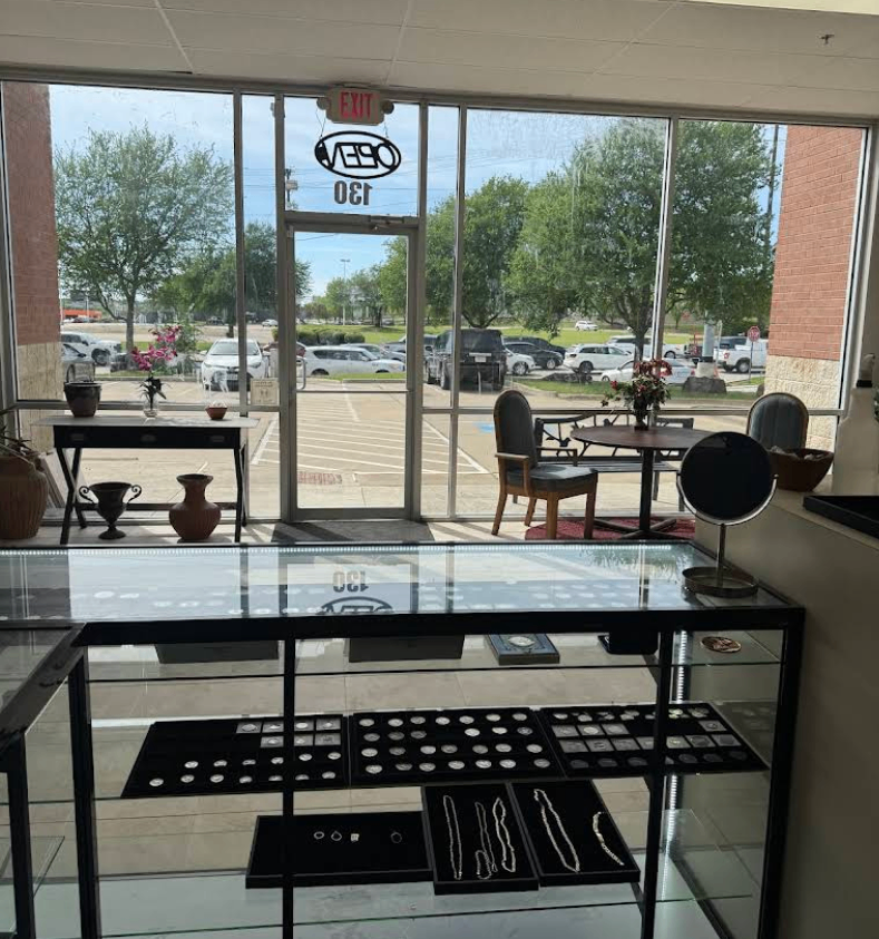Inside Classic Gold and Silver Coin Exchange showroom in Garland Texas
