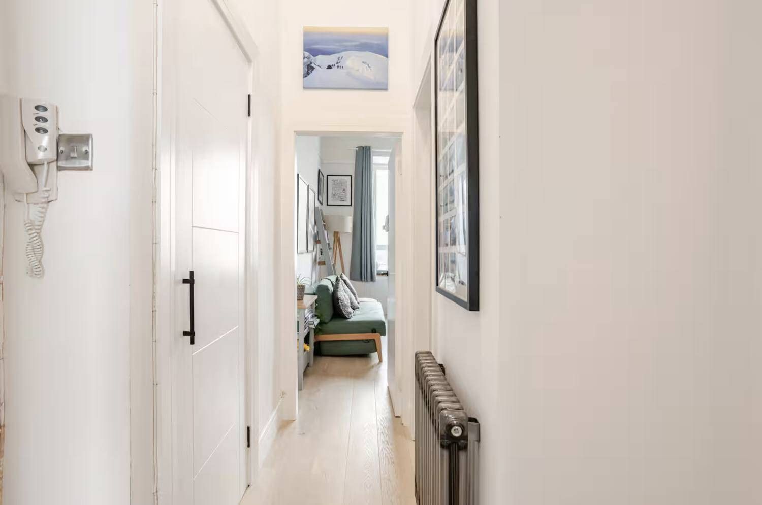 Hallway leading to living room