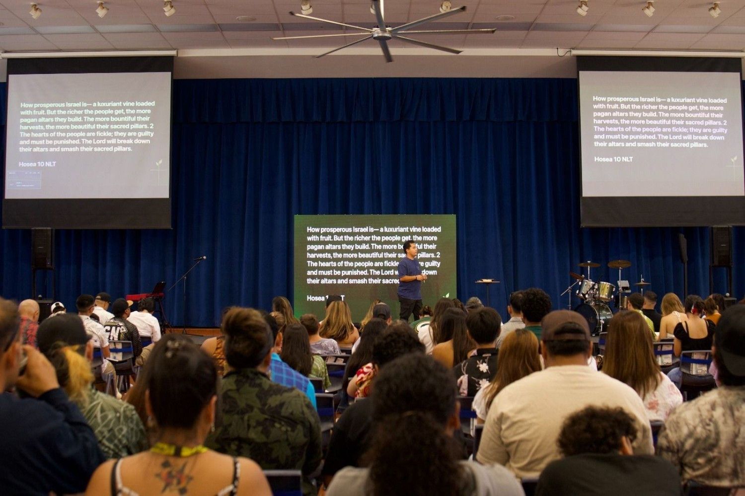 Sunday gathering at Moanalua High School